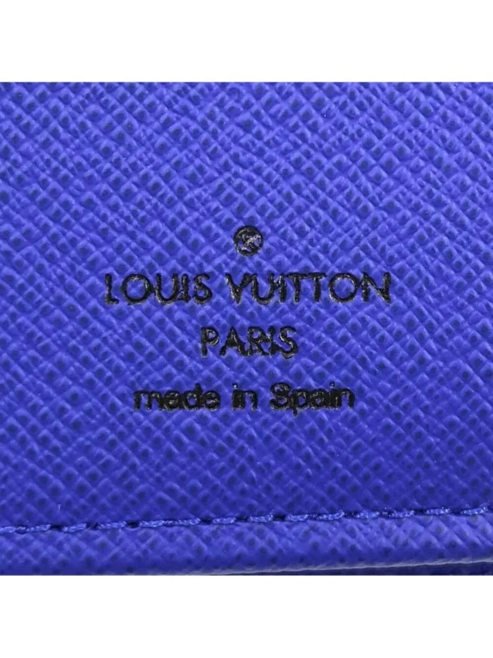 Louis Vuitton Portefeuille Brazza Epi Leather Black Blue Bifold Wallet